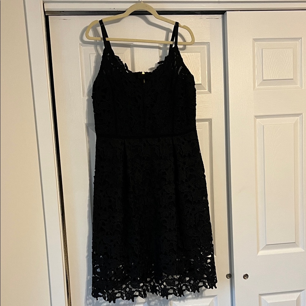 City Chic Black Lace Midi Dress